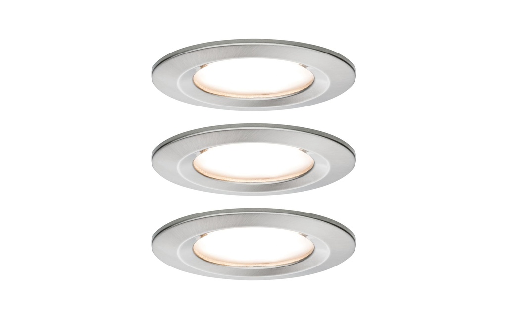 Paulmann Spot encastré Nova Coin 3-Stepdim Starr Set, 18W, 2700K, fer
