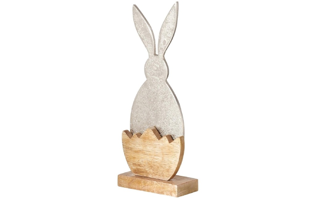 Boltze Présentoir Momo le lapin Argent