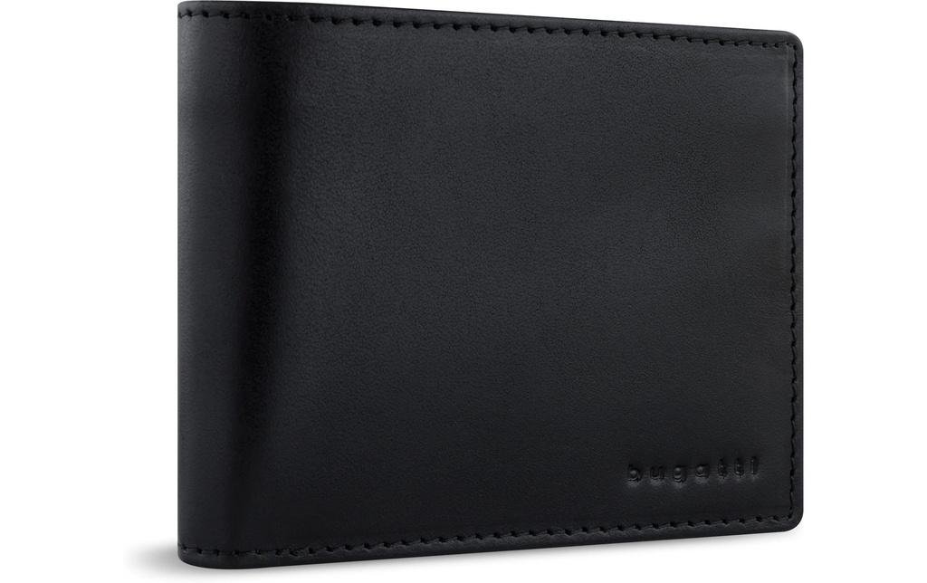 Bugatti Portefeuille Remo avec rabat - Pochette à billets noire