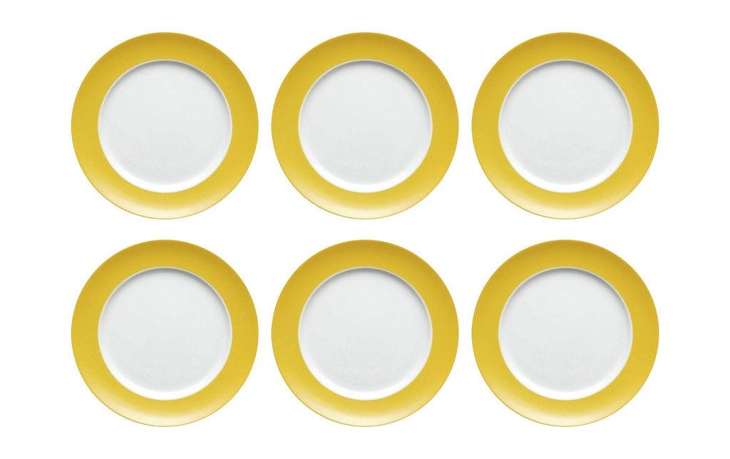 THOMAS Assiette non décorative Sunny Day 6 Pièce/s,Jaune, 27 cm