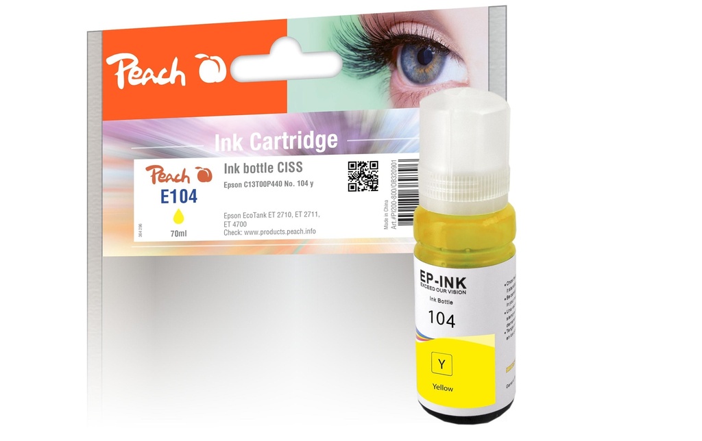 Peach Encre Epson 104 (C13T00P440) Yellow