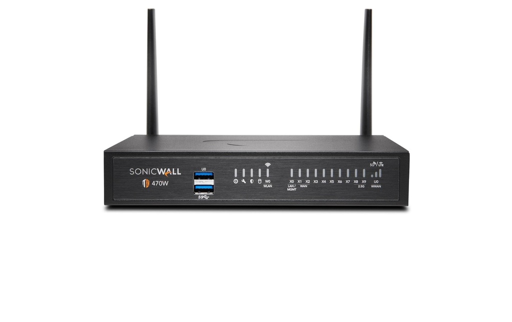SonicWall Pare-feu TZ-470W TotalSecure Advanced Appliance, w/APSS, 1yr