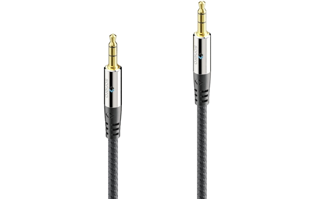 sonero Câble audio Jack 3.5 mm avec gaine en nylon 2 m