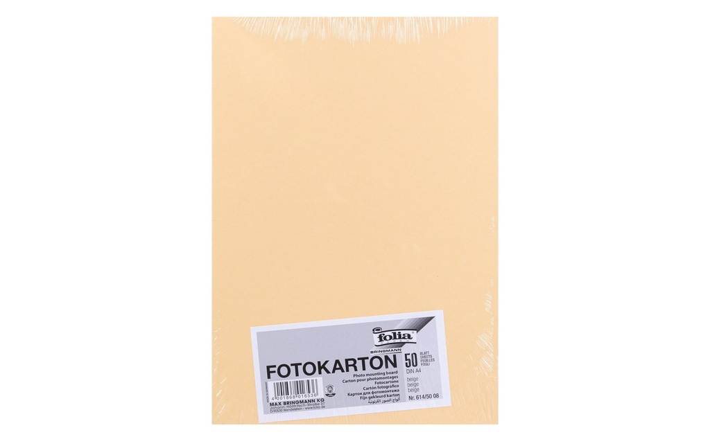 Folia Papier cartonné A4, 300 g/m², 50 feuilles, Beige