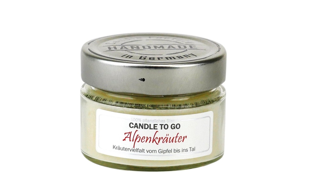 Candle Factory Bougie parfumée Herbes alpines Candle to go