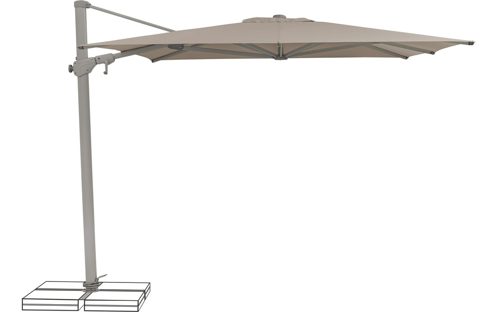 Suncomfort by Glatz Parasol Varioflex Taupe clair