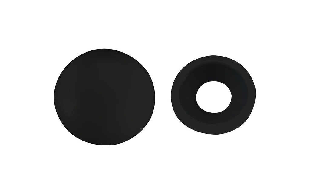 FTM Caches en 2 parties, noir 15 x 5 mm, 8 pièces