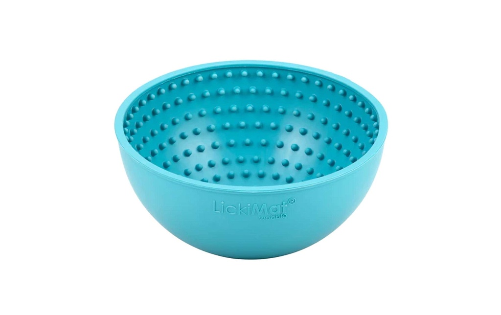LickiMat Tapis d’alimentation Wobble 17 x 17 cm, turquoise