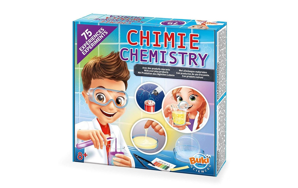 Buki Boîtes d’expérimentation Chimie 75 expériences