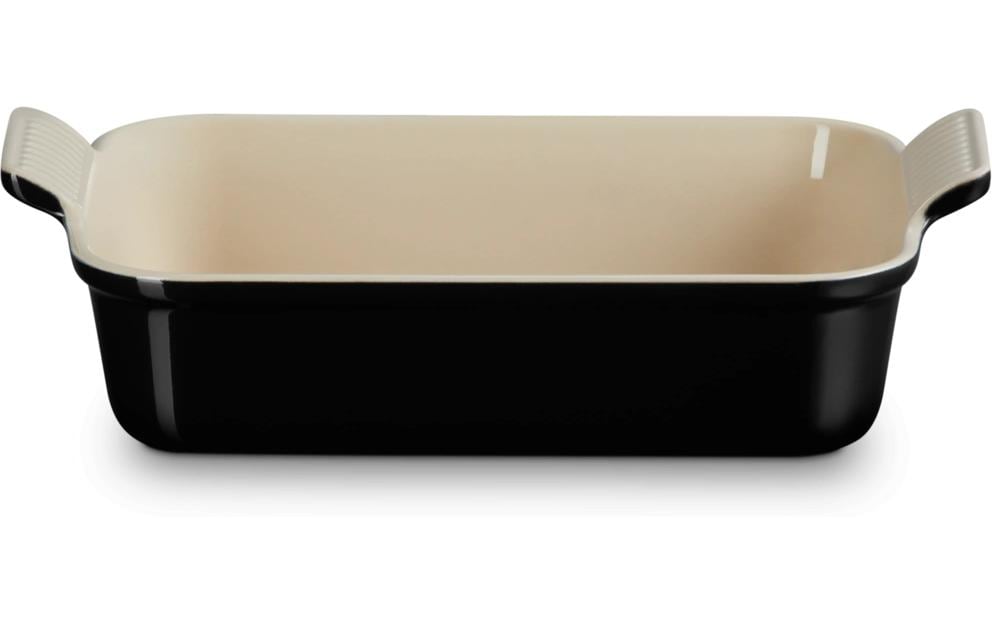 Le Creuset Plat à gratin Tradition, 26 cm Angulaire, Noir