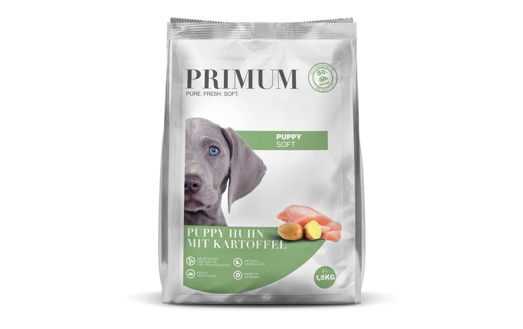 PRIMUM Aliments mi-humides pour animaux Puppy poulet avec pomme de terre 1.5 kg