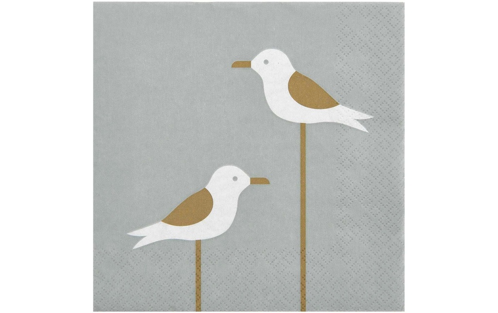 Rico Design Serviettes en papier Mouettes 3 plis 33 cm x 33 cm, 20 Pièce/s
