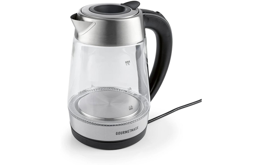 GOURMETmaxx Bouilloire 2200 W 1.7 l, Transparent
