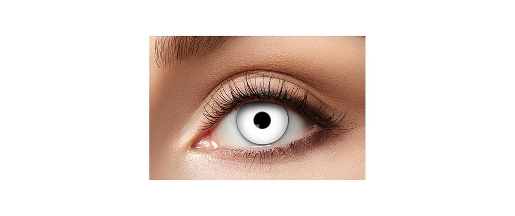 Partyartikel Lentilles de contact 3 mois zombie blanc
