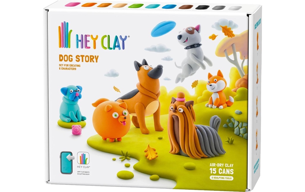 Max Bersinger Pâte à modeler Hey Clay chiens 15 boîtes