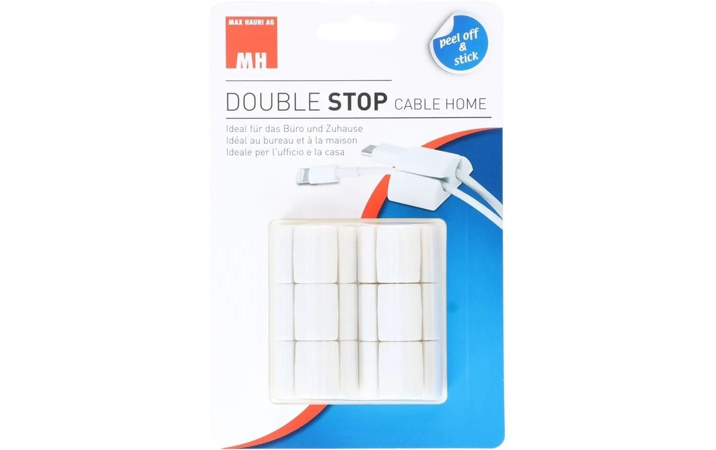Max Hauri Clip pour câble 2 s, 6 Pièce/s, Blanc