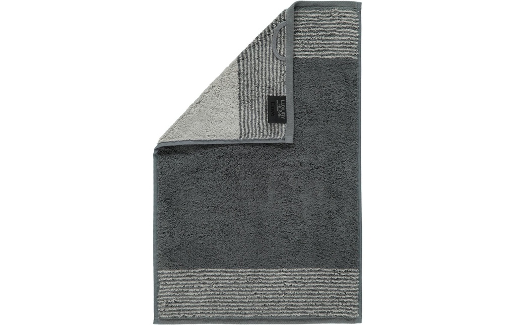 Cawö Serviette pour invité Two Tone 30 x 50 cm, Schiefer