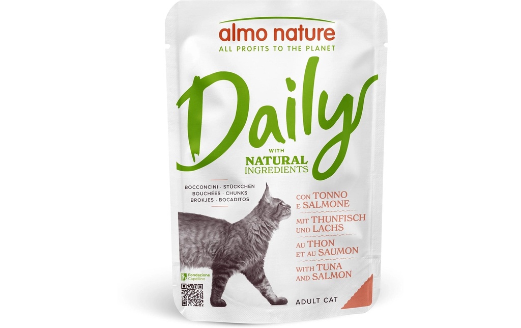 Almo Nature Alimentation humide Daily Cat au thon et au saumon 70 g