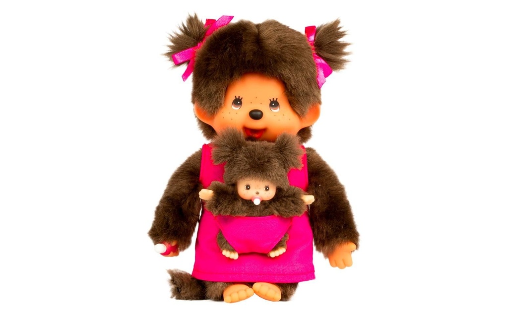 Monchhichi Animal en peluche Mother Care Pink Girl 20 cm