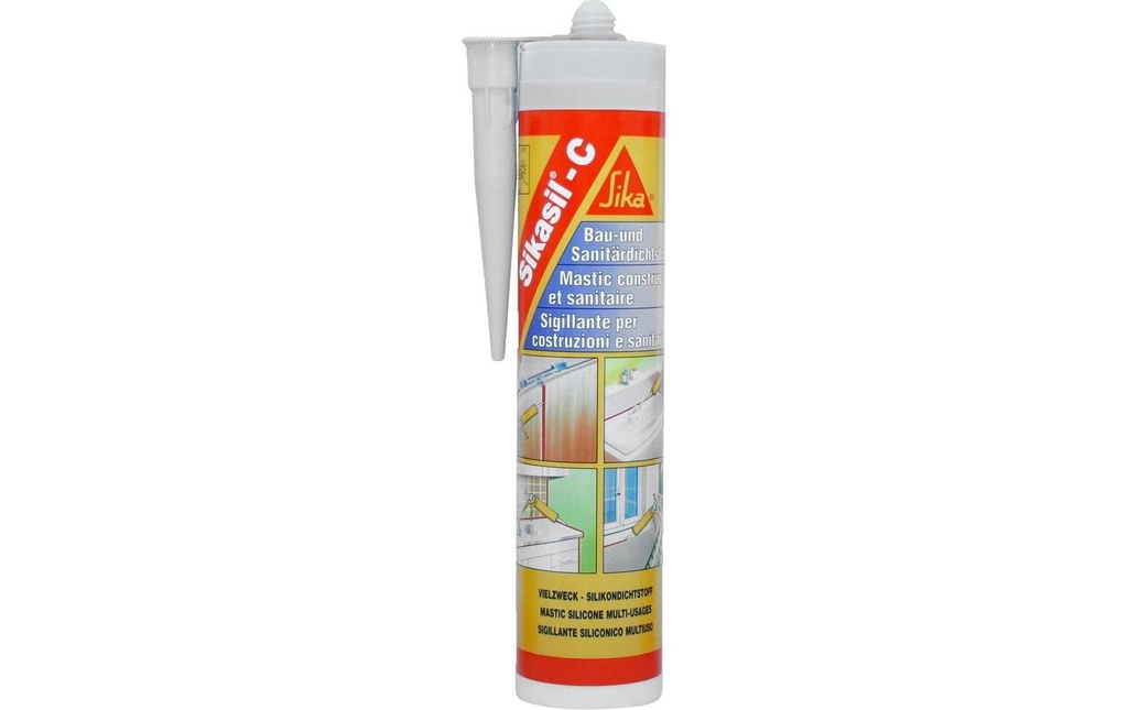 Sika Silicone Sikasil-C 300 ml, blanc