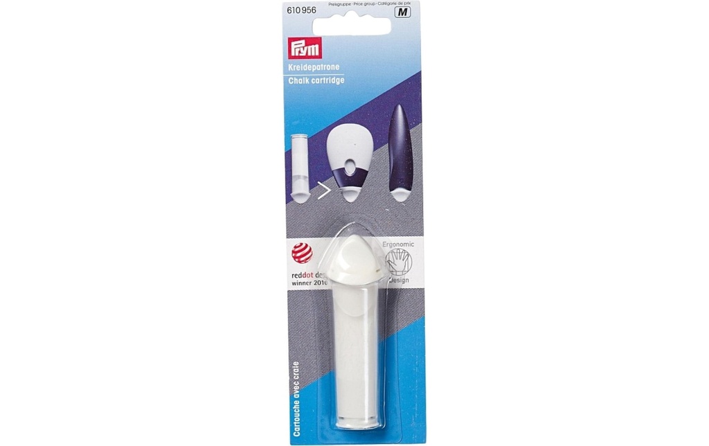 Prym Ergonomics Cartouche de craie Ergonomique 81 mm, 1 Pièce/s, White