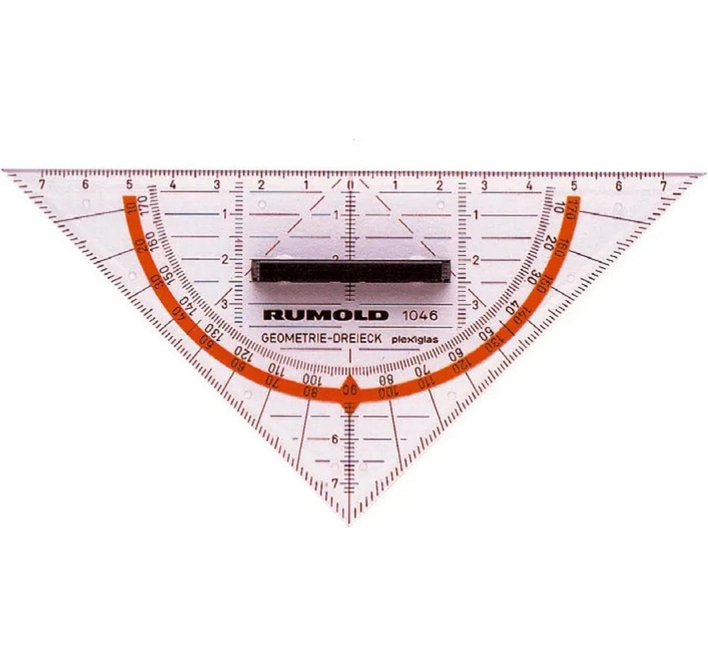Rumold Équerre Plexiglas 14 cm, échelle
