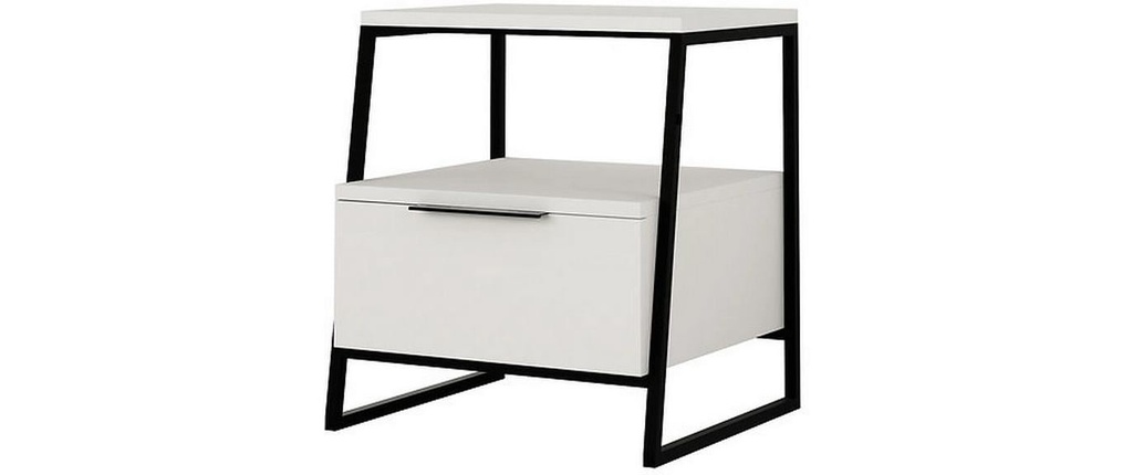 Woody Fashion Table de nuit Pal 45 x 50 x 40 cm, Blanc