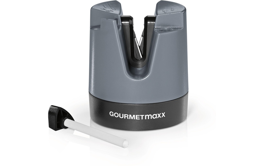 GOURMETmaxx Aiguiseur à couteaux 6.4 cm, anthracite/noir