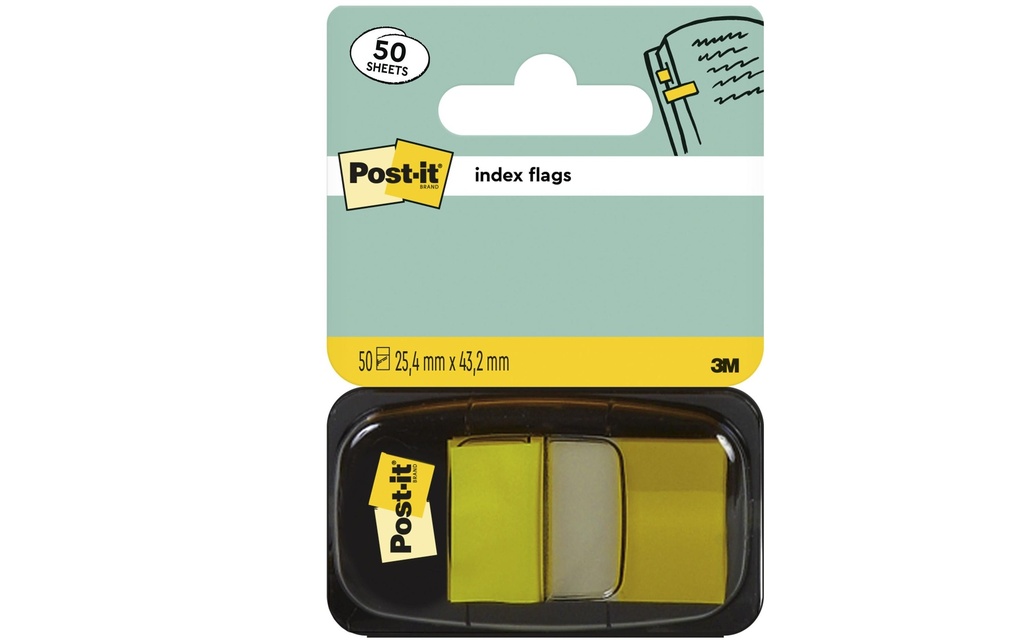 Post-it Marque-page Index Post-it 50 pièces Jaune