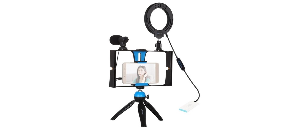 Puluz Lampe vidéo Vlogging Set 4 in 1