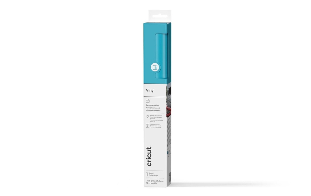 Cricut Film de vinyle Permanent 30.5 x 122 cm, 1 Pièce/s, Bleu clair