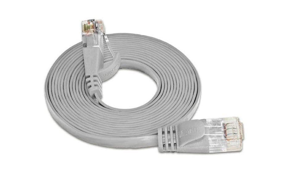 SLIM Câble patch slim RJ-45 - RJ-45, Cat 6, UTP, 3 m, Gris