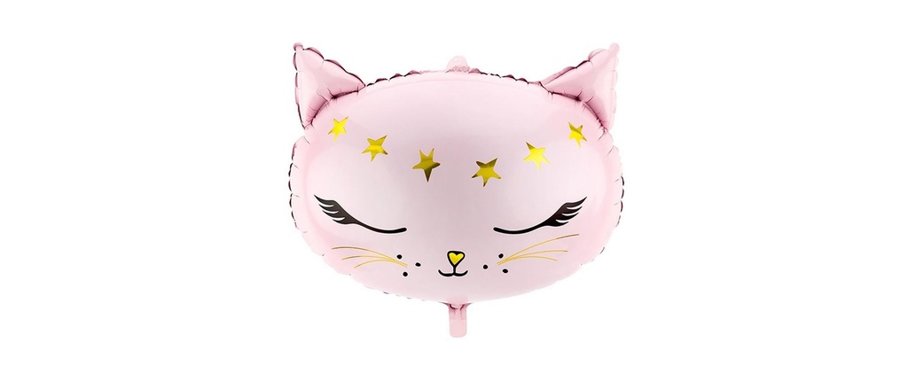 Partydeco Ballon en aluminium Cat Rose