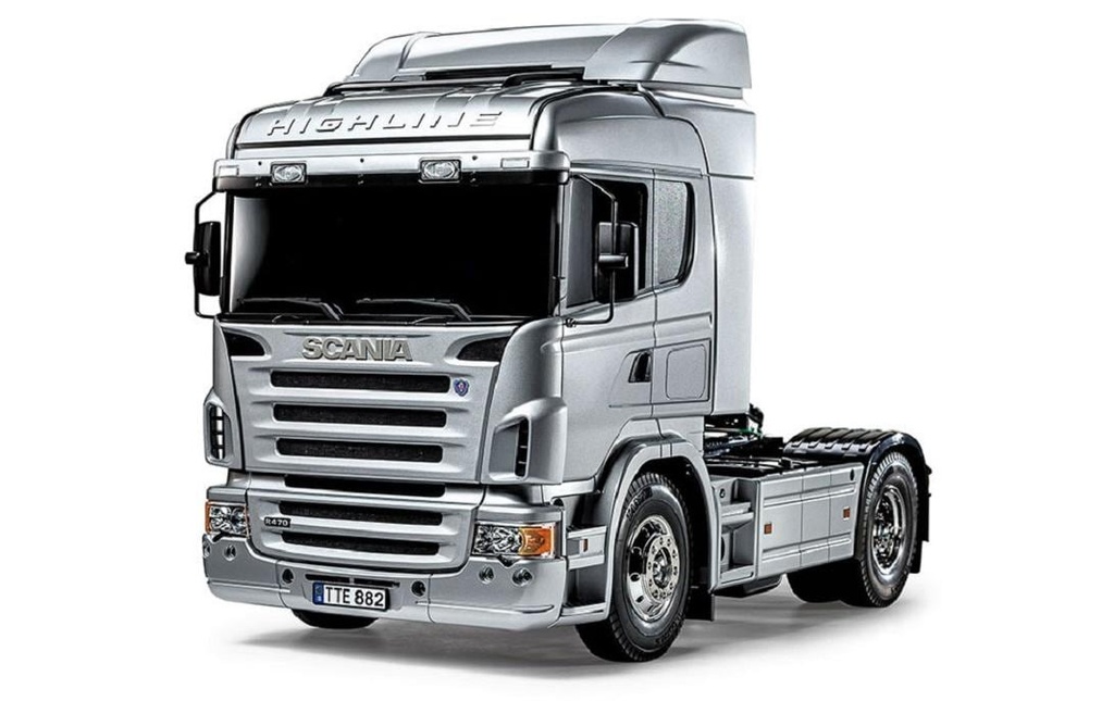 Tamiya Camion Scania R470 Highline 4x2 Argent, kit de construction, 1:14