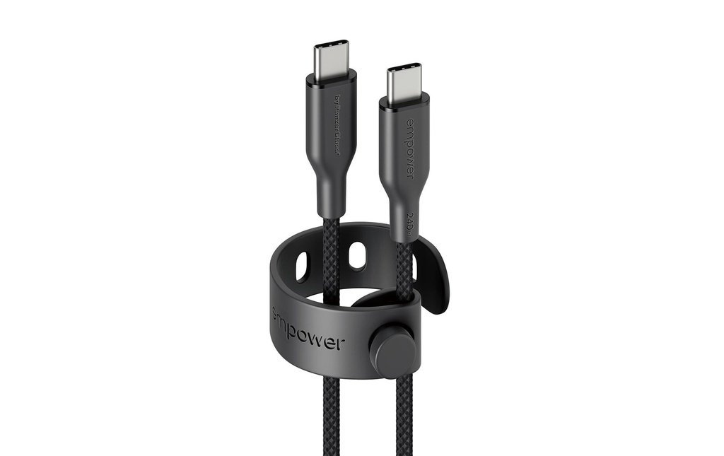 emPower by PanzerGlass Câble USB 2.0 Racing 240 W univers noir USB-C - USB-C 1.2 m