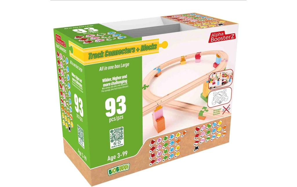 AlphaBoosterz TrackConnectors + Blocks – all in one Block Box L
