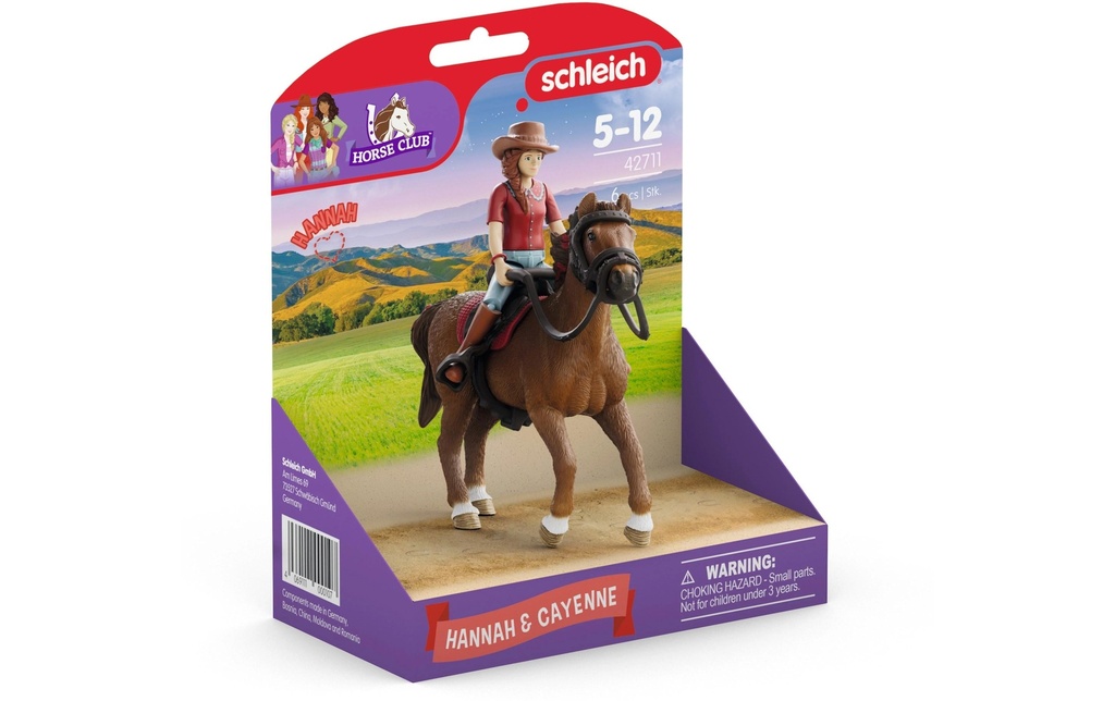 Schleich Ensemble de pions Horse Club Hannah & Cayenne