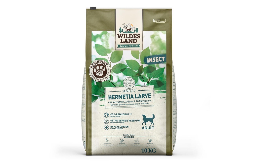 Wildes Land Aliments mi-humides pour animaux PawPrint Insect 10 kg