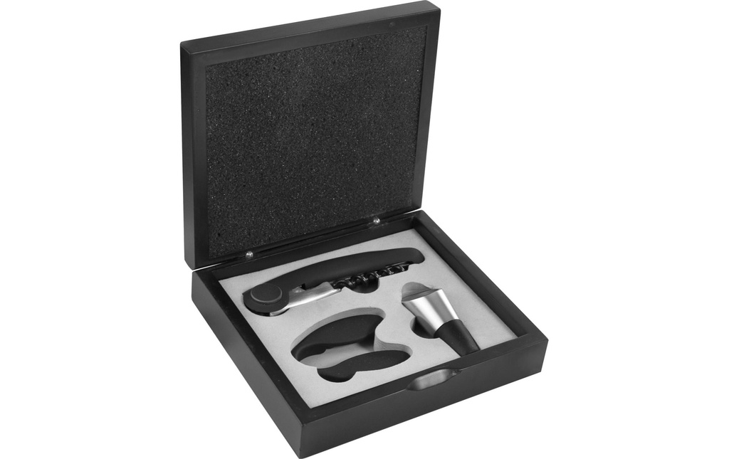 Ibili Set à vin dans une boîte 16,5 x 14 cm Argenté
