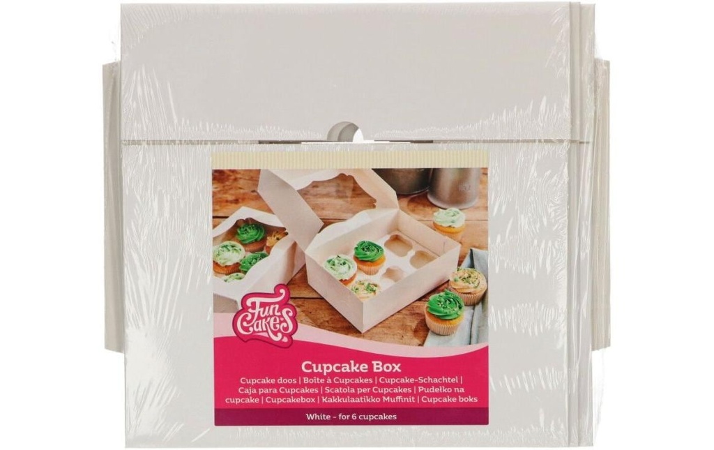 Funcakes Boîte à cupcakes pour 6 cupcakes, 3 Pièce/s