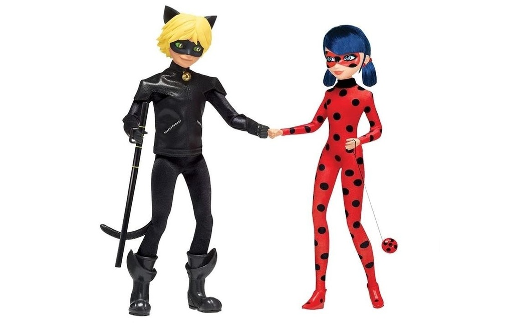 BANDAI Poupée Miraculous – Ladybug & Cat Noir 26 cm