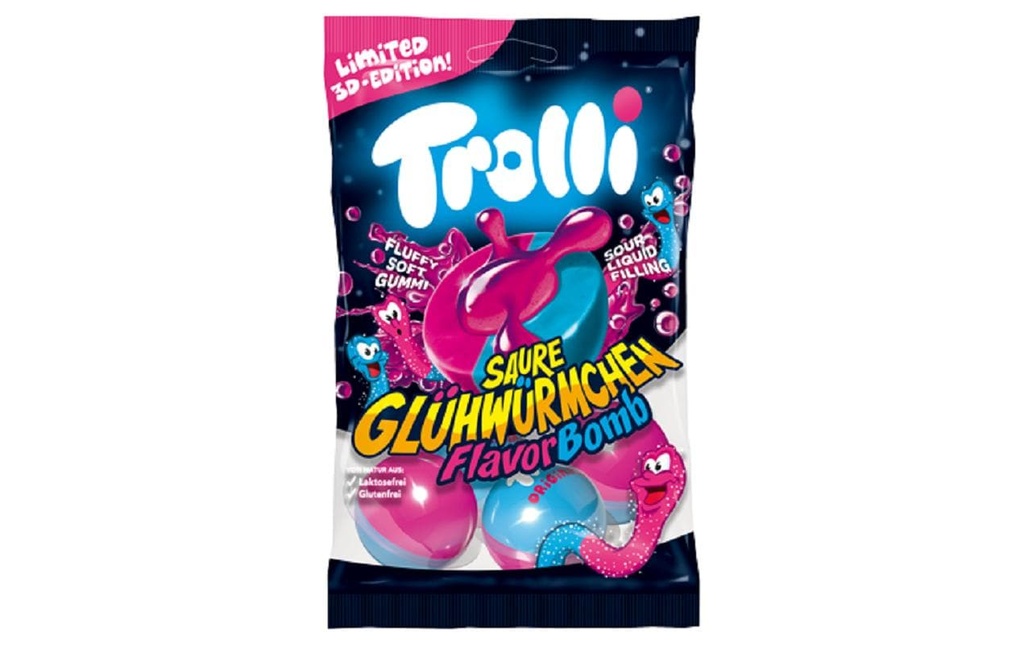 Trolli Bonbons gommeux Flavorbomb lucioles acidulées 75 g