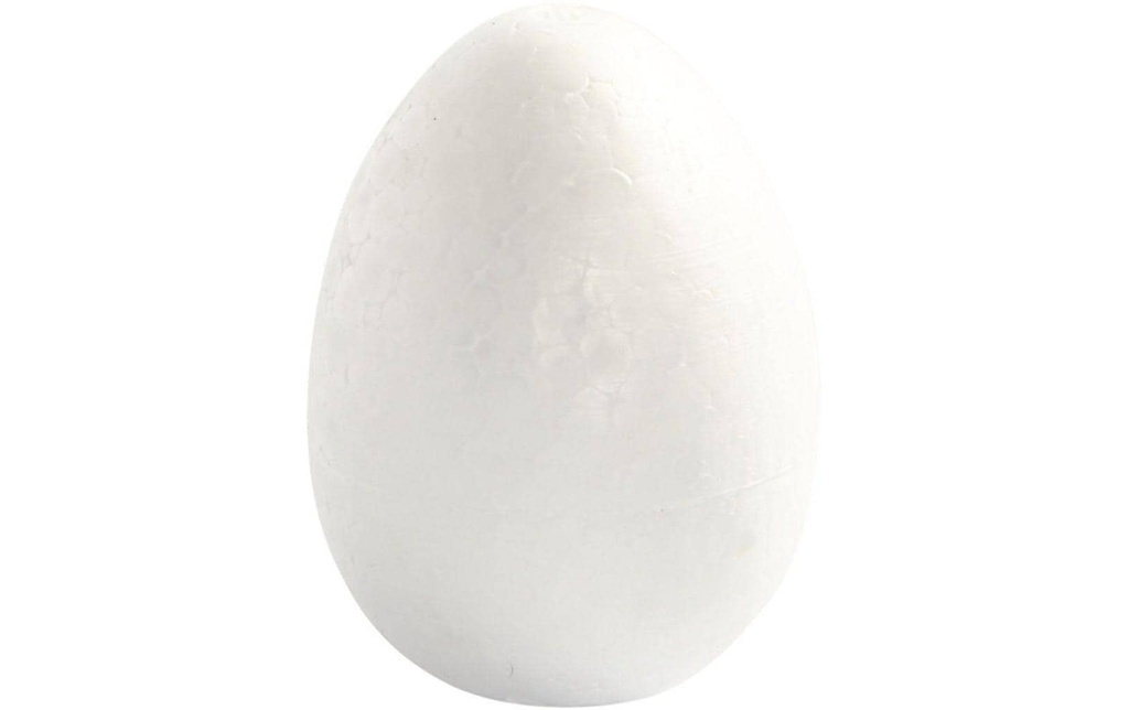 Creativ Company Œuf en polystyrène 8 cm, Blanc, 5 Pièce/s