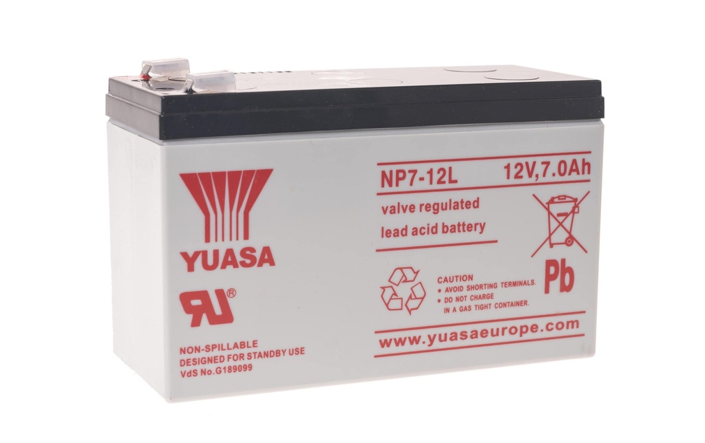 YUASA Batterie de rechange NP7-12L Anches de 6.3mm