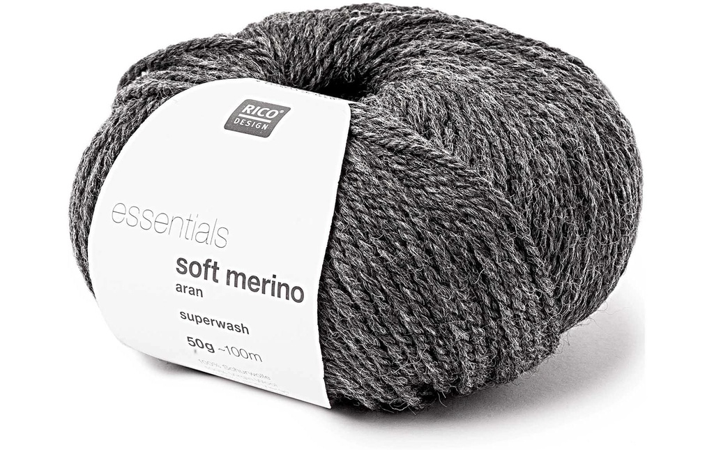 Rico Design Laine Soft Merino aran 50 g, Gris