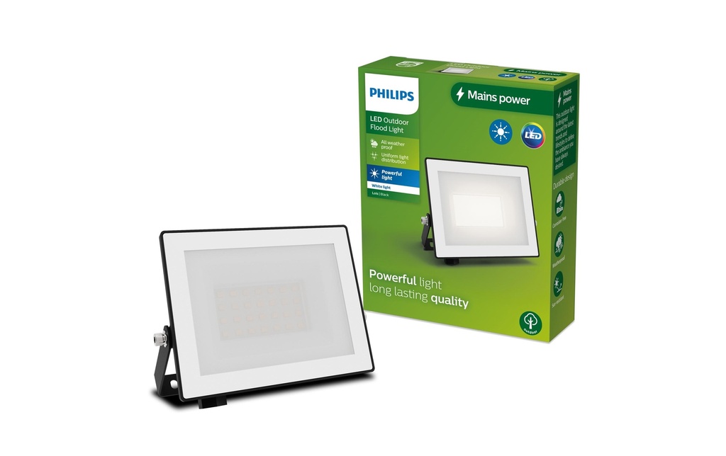 Philips Projecteur Lois 20W 3000K IP65 noir 20 W