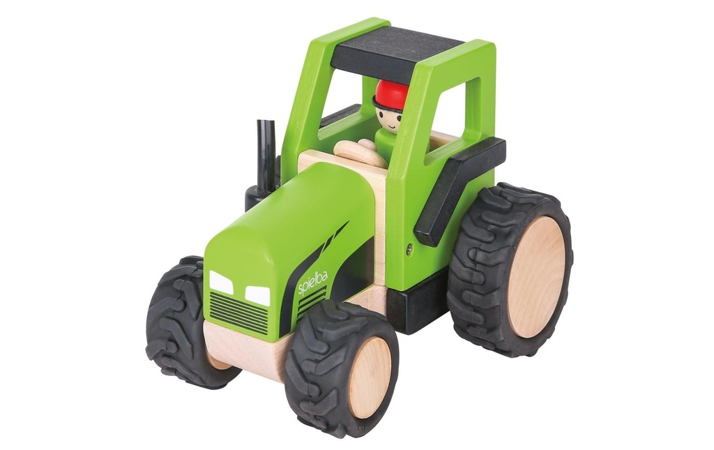 Spielba Holzspielwaren Tracteur avec figurine