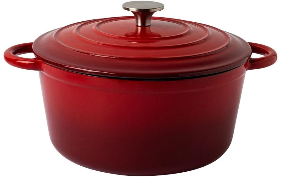 Lunasol Casserole Jupiter 4 L, 24 cm émaillé rouge
