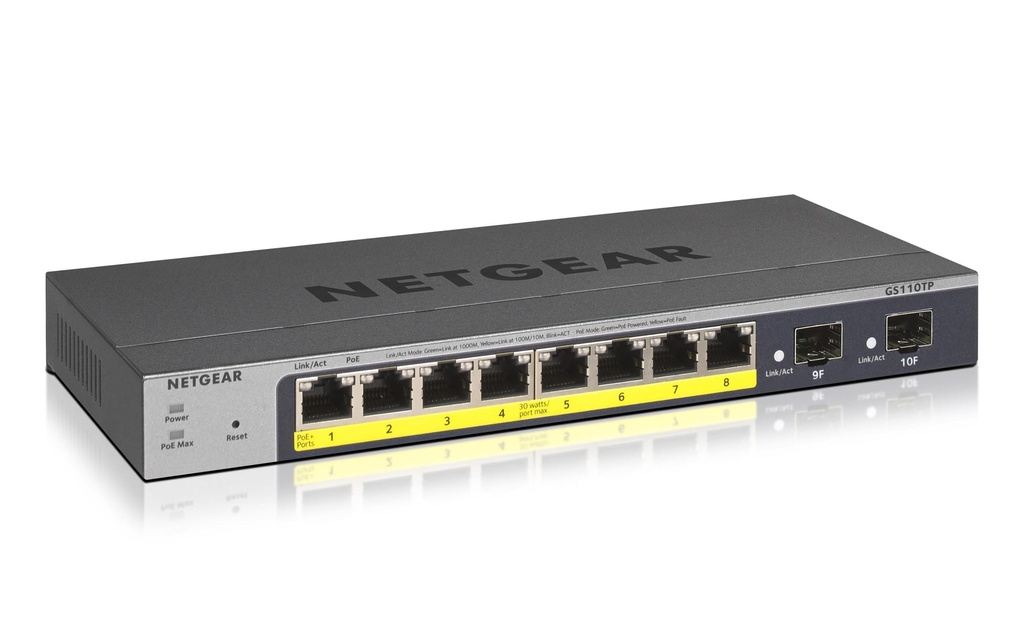 Netgear PoE+ Switch GS110TPv3 8 Port