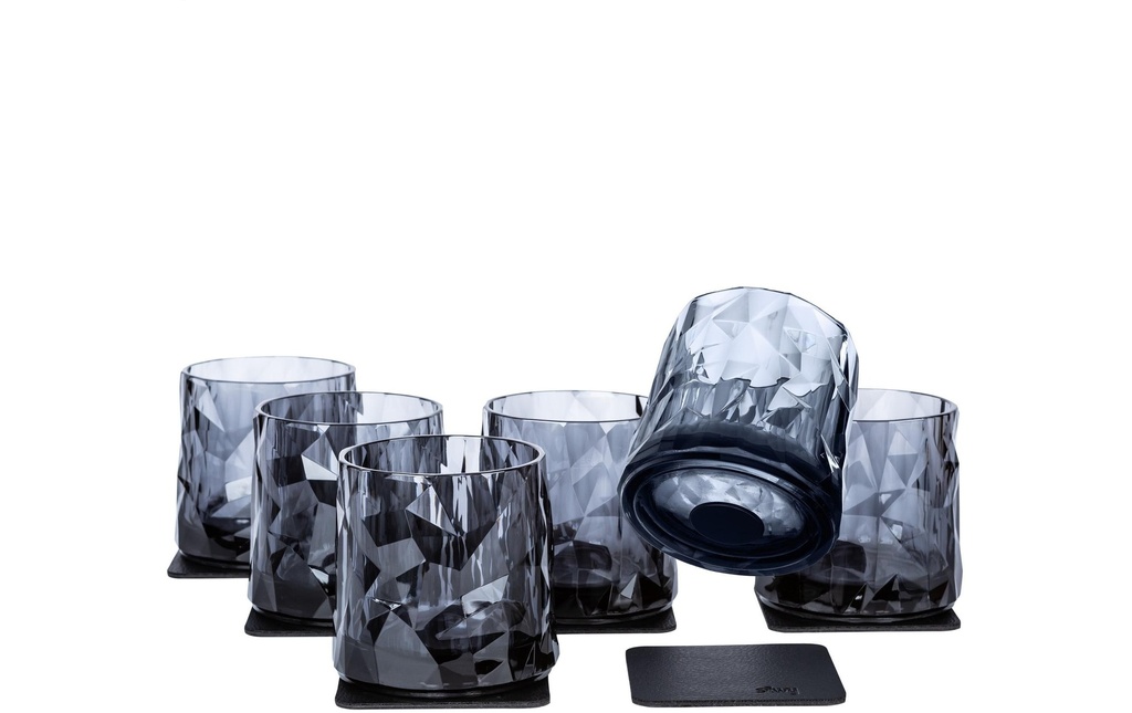 Silwy Verres en plastique magnétiques Tumbler Gris